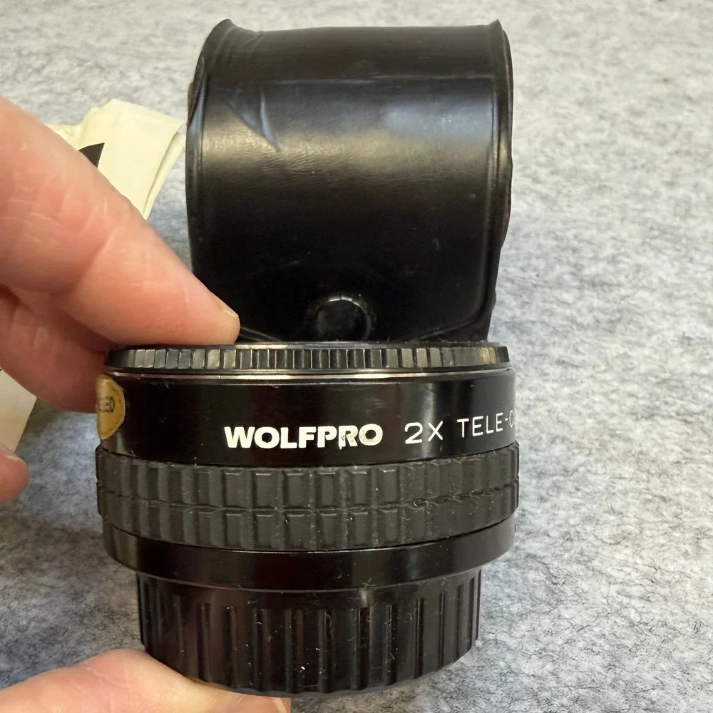 Wolfpro 2X Tele-Converter MC-4 for Pentax P/K Mount Lens Japan with Case‎